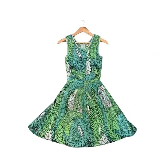 Issa London Butterfly Wing Knit Mini Fit and Flare Small Colorful - Picture 3 of 10